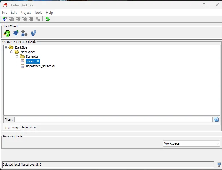 Zoomed-in BinDiff view showing GetTempFileNameW in removed code